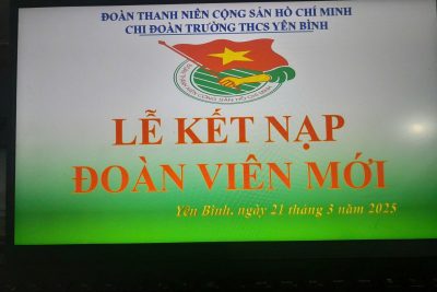 Lễ kết nạp Đoàn viên mới năm học 2024 – 2025. Chi Đoàn trường THCS Yên Bình